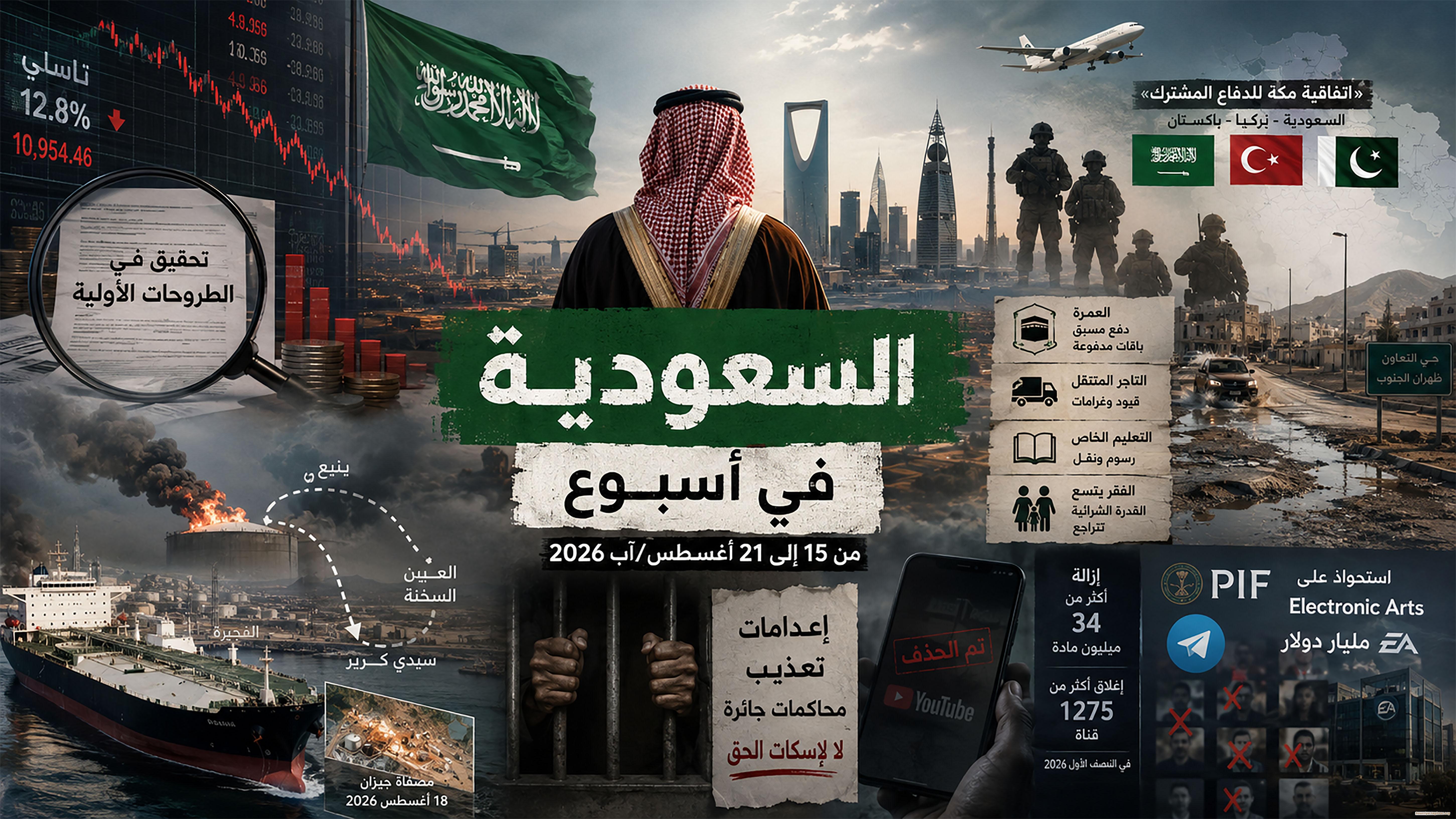 السعودية في أسبوع من 15 إلى 21 أغسطس/آب 2026